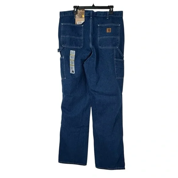 Carhartt B13 Loose Fit Work Dungaree Jeans Blue 38x34 NWT Workwear Y2K - Picture 5 of 14